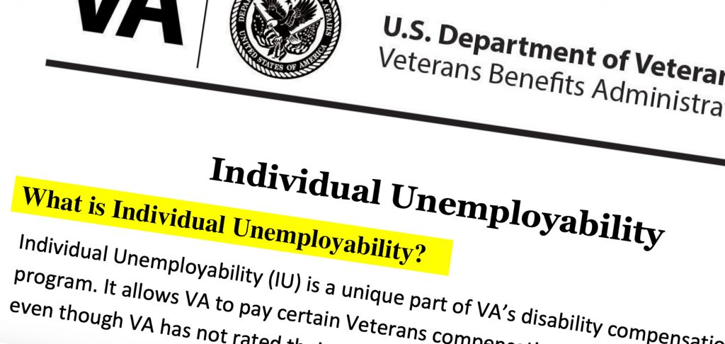 Individual Unemployability Claims | TDIU Benefits For Veterans